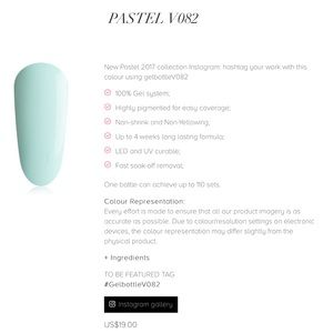The Gel Bottle Pastel V082 (light pastel blue) gel polish